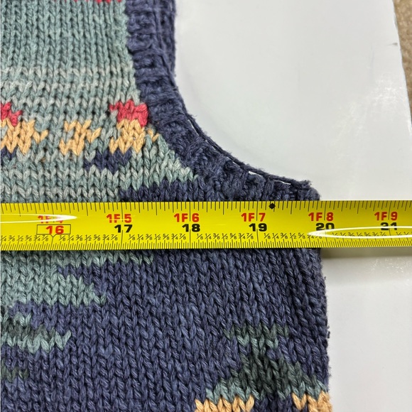 Lauren Ralph Lauren Linen & Cotton Hand Knit Aztec Design Vest Size XL - Picture 7 of 13